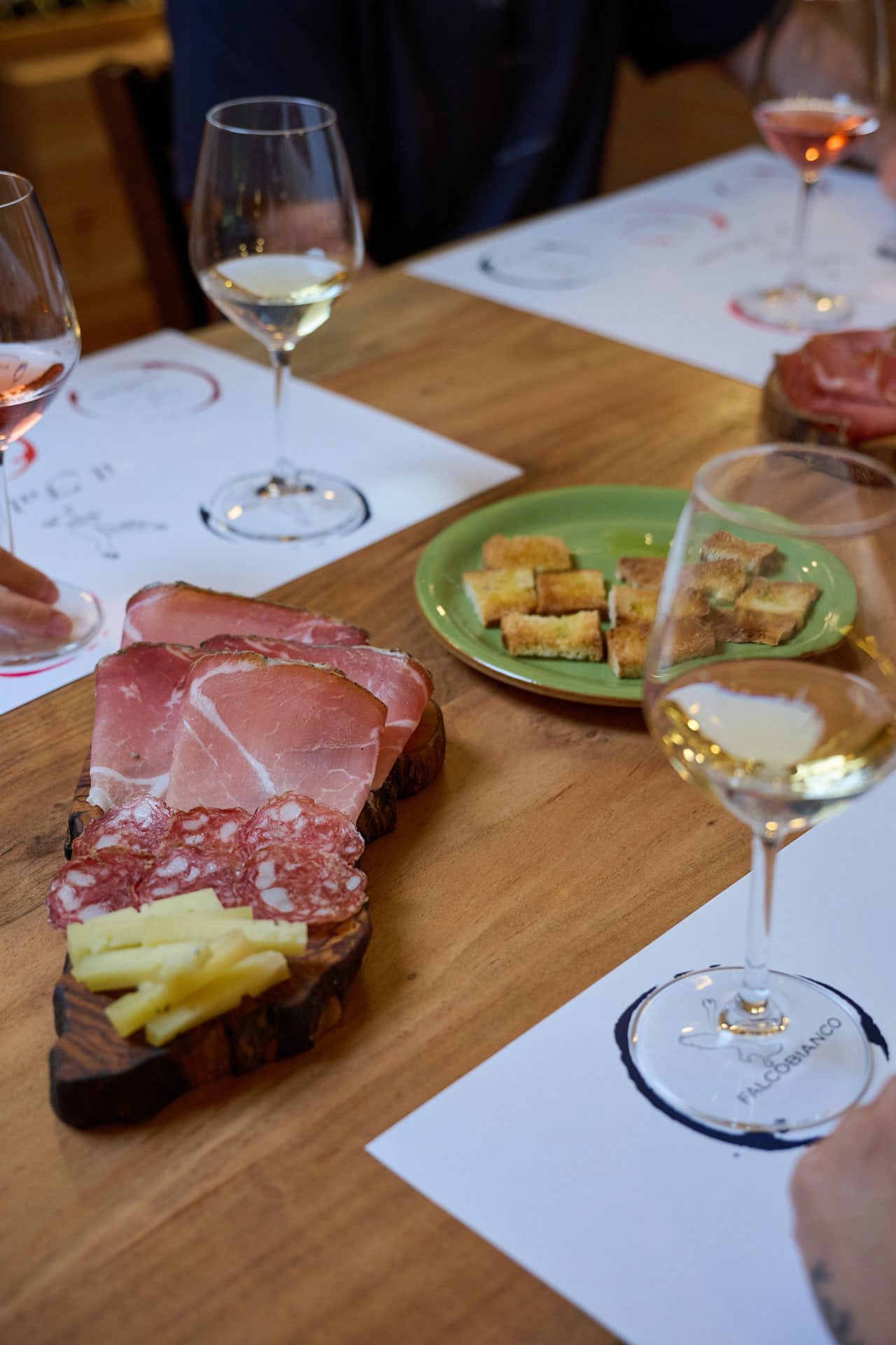 Wine tasting in the cellar at Il Falcone
